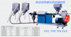 Máquina de granulación de corte por calor de enfriamiento por aire de PVC / TPR / TPE / EVA